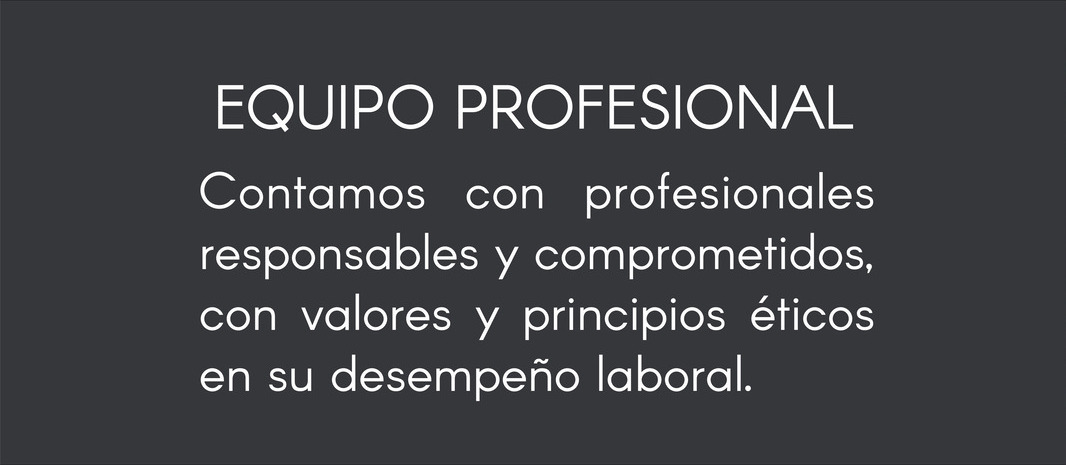 Valores y equipo profesional